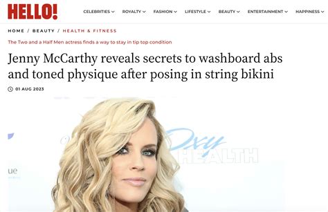 jenny mccarthy hot|Jenny McCarthy reveals secrets to washboard abs。